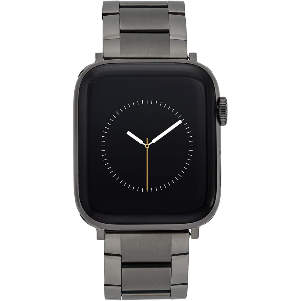 imageVince Camuto Fashion Bands for Apple Watch Secure Adjustable Apple Watch Replacement Band Fits Most WristsGunmetal Grey