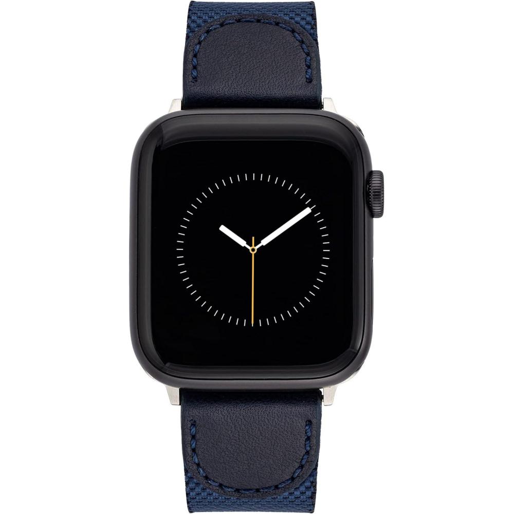 imageVince Camuto Fashion Bands for Apple Watch Secure Adjustable Apple Watch Replacement Band Fits Most WristsNavy Nylon