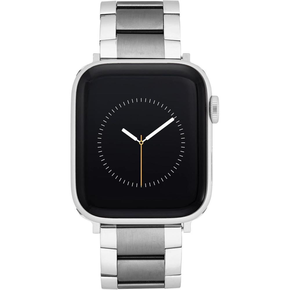 imageVince Camuto Fashion Bands for Apple Watch Secure Adjustable Apple Watch Replacement Band Fits Most WristsSilverGunmetal Grey