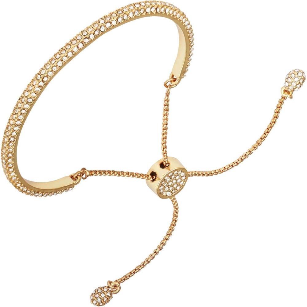 imageVince Camuto GoldTone Crystal Glass Stone Pave Slider Bracelet 75quot Inch