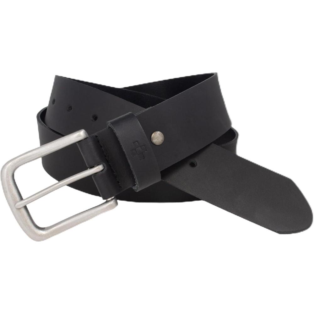 imageVince Camuto Mens Jean Belt  Black Belt Width  Genuine Leather Belt  Nickle Belt BuckleBlack