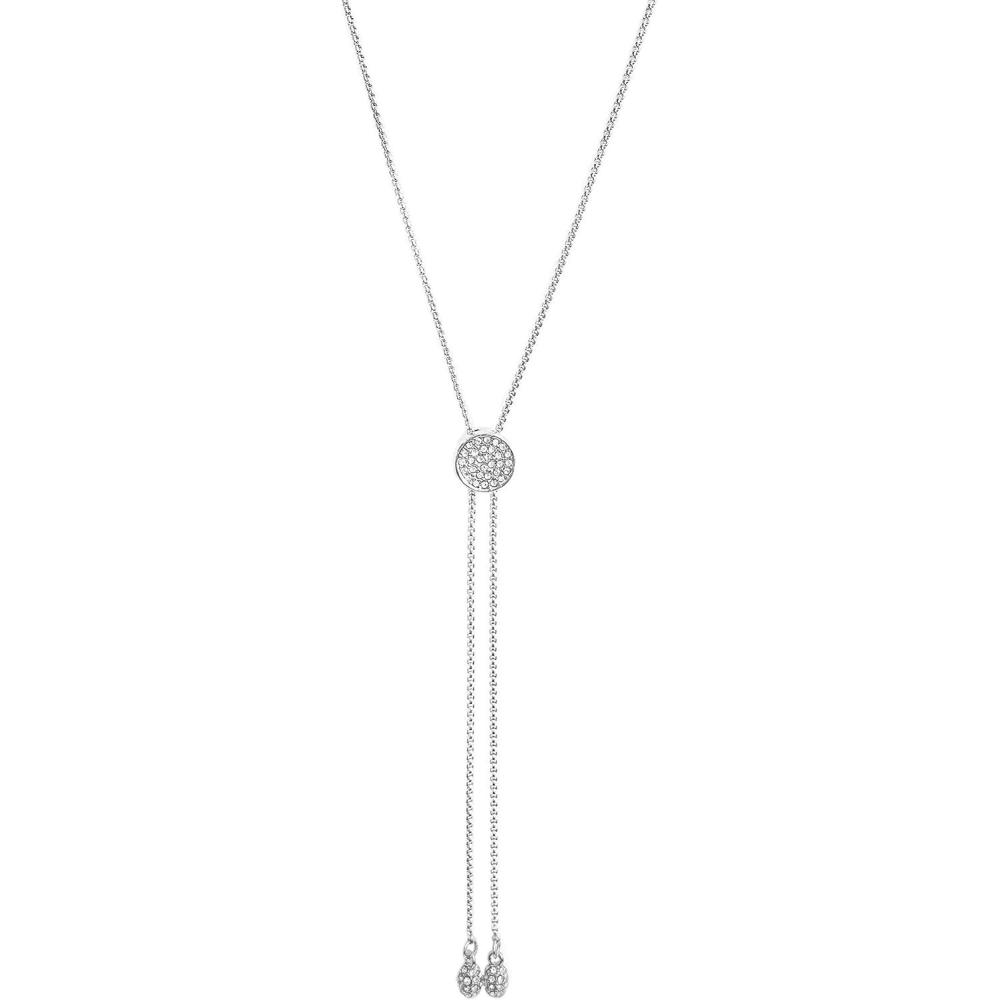 imageVince Camuto Silver Tone Pave Slider Necklace with Crystal Glass Stone For Women
