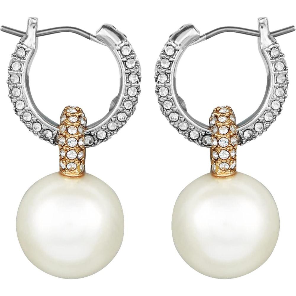 imageVince Camuto TwoTone Mini Hoop Imitation Pearl Dangle Earrings