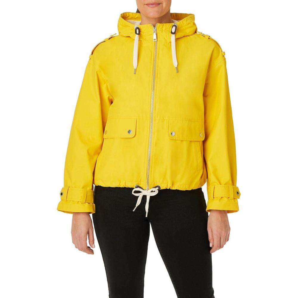 imageVince Camuto Womens Blue Cotton AnorakYellow