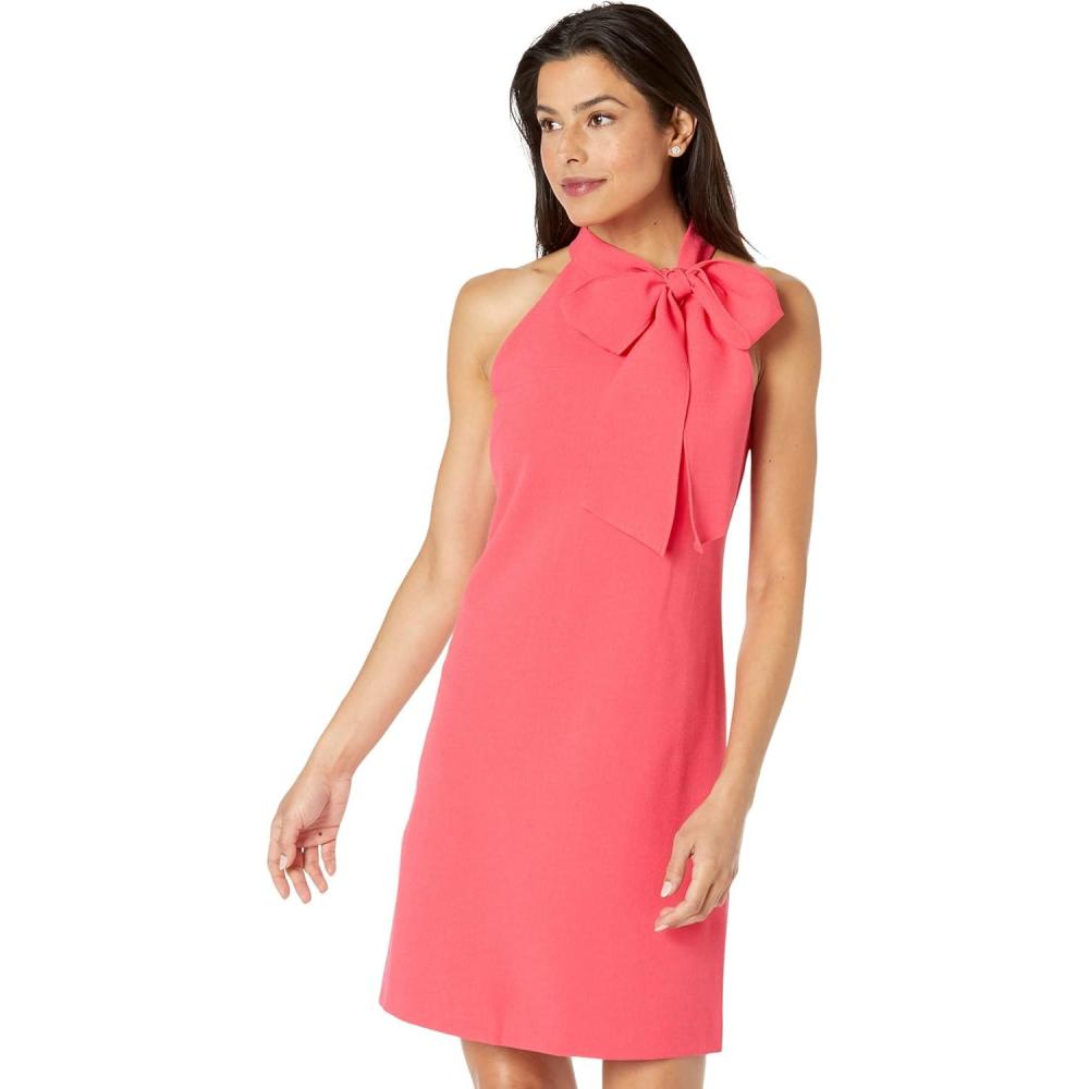 imageVince Camuto Womens Sleeveless Halter Tie Neck Shift Mini DressWatermelon