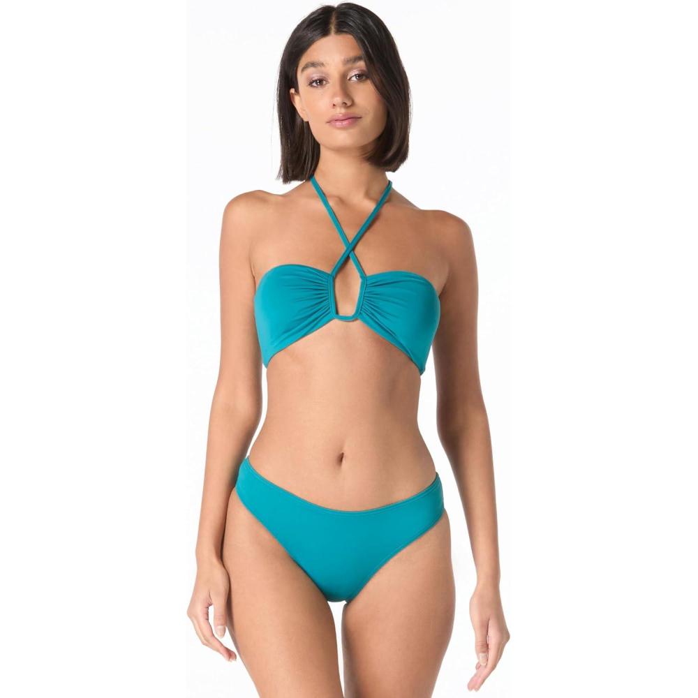 imageVince Camuto Womens Solid Bandeau Bra TopGreen