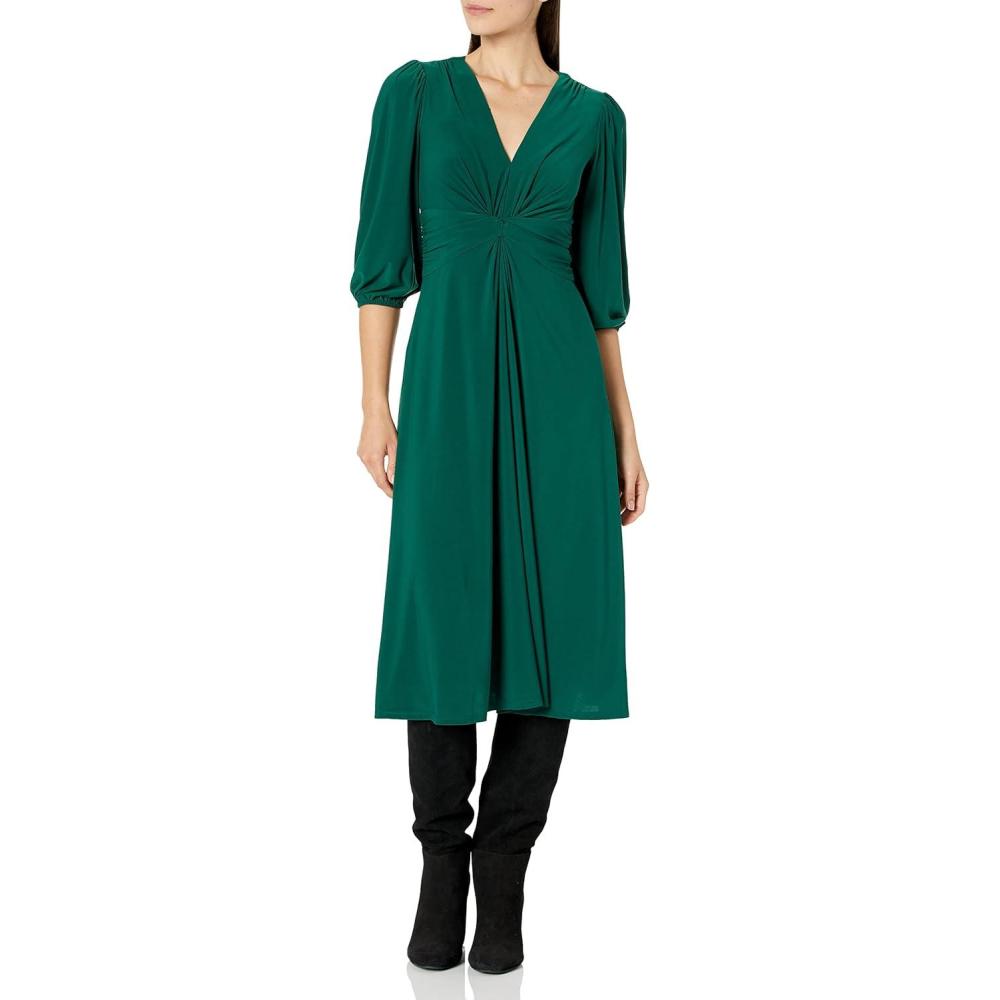 imageVince Camuto Womens Twist Knot Waist Midi DressHunter
