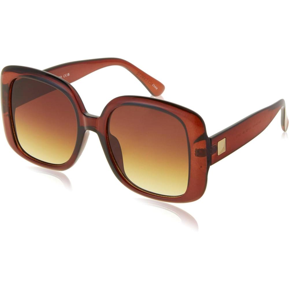 imageVince Camuto Womens Vc1125 Oversized 100 Uv400 Protective Square Sunglasses Luxe Gifts for Her 52 MmBrown