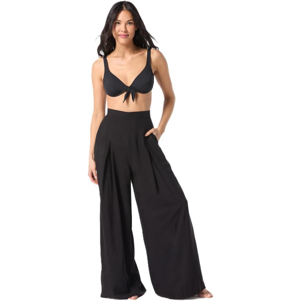 imageVince Camuto Womens Wide Leg Cover Up PantBlack