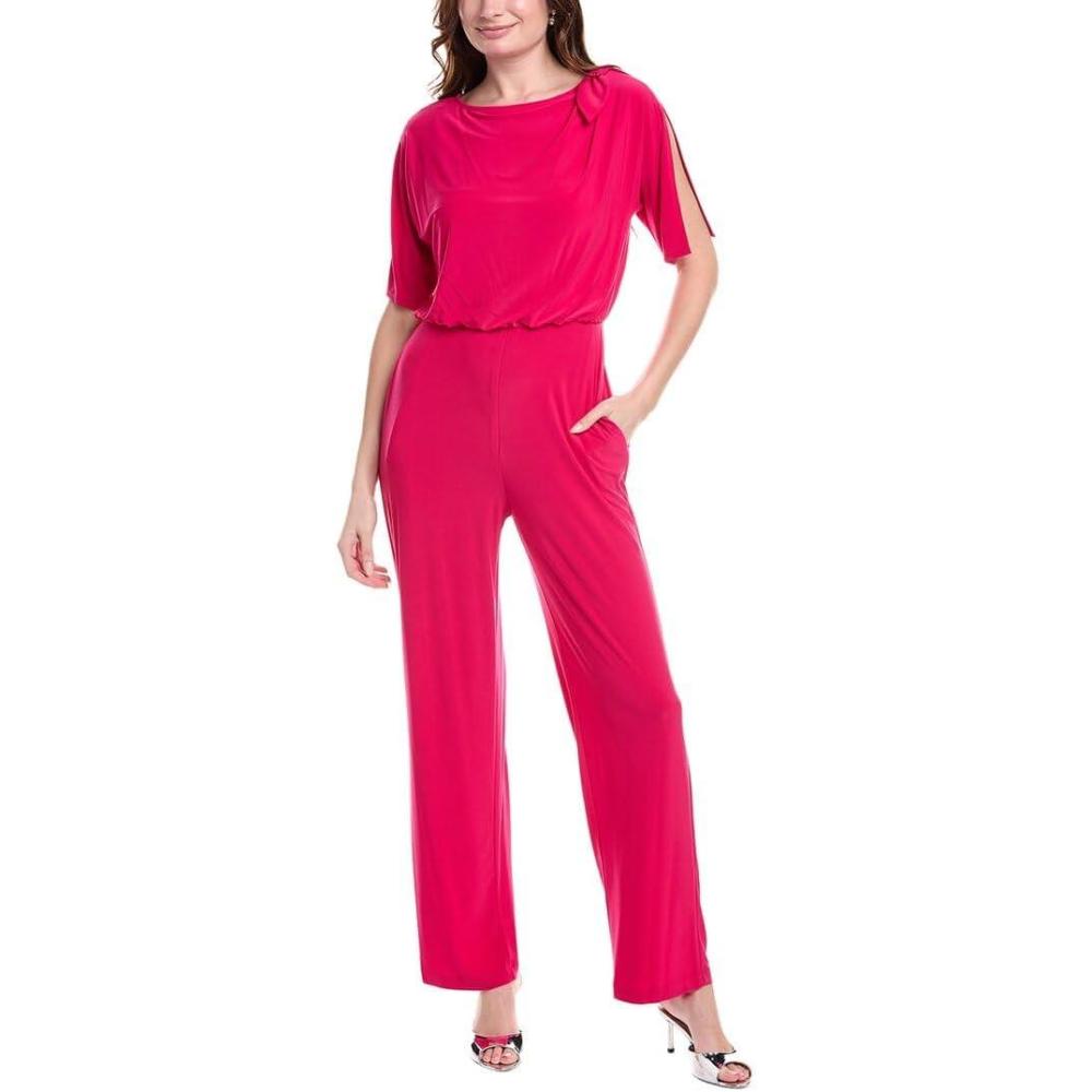 imageVince Camuto womens Solid Ity Jumpsuit With Bow Shoulder DetailDressHot Pink