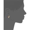 V Hinge Huggie Earrings Gold One Size