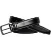 Vince Camuto Belts Men | Belt with Edge Stitch Detailing and a Nickle Finish Belt Buckle(Black)