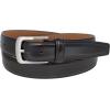 Vince Camuto Belts Men | Belt with Edge Stitch Detailing and a Nickle Finish Belt Buckle(Black)