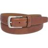 Vince Camuto Belts Men | Belt with Edge Stitch Detailing and a Nickle Finish Belt Buckle(Dark Tan)