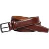 Vince Camuto Belts Men | Belt with Edge Stitch Detailing and a Nickle Finish Belt Buckle(Dark Tan)