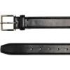 Vince Camuto Belts Men | Black Belt with Edge Stitch Detailing and a Nickle Finish Belt Buckle(Black)