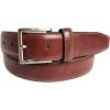 Vince Camuto Belts Men | Black Belt with Edge Stitch Detailing and a Nickle Finish Belt Buckle(Dark Tan)
