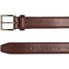 Vince Camuto Belts Men | Black Belt with Edge Stitch Detailing and a Nickle Finish Belt Buckle(Dark Tan)