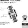 Vince Camuto Fashion Bands for Apple Watch, Secure, Adjustable, Apple Watch Replacement Band, Fits Most Wrists(Silver/Gunmetal Grey)