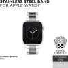 Vince Camuto Fashion Bands for Apple Watch, Secure, Adjustable, Apple Watch Replacement Band, Fits Most Wrists(Silver/Gunmetal Grey)