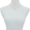 Vince Camuto Gold Tone Simple Chain Necklace with Crystal Rhinestone Pendant