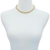 Vince Camuto Link Chain Necklace with Glass Stone Charm Drop Goldtone