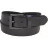 Vince Camuto Mens Jean Belt | Black Belt | Genuine Leather Belt | Black Finish Belt Buckle(Black)