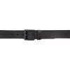 Vince Camuto Mens Jean Belt | Black Belt | Genuine Leather Belt | Black Finish Belt Buckle(Black)