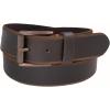 Vince Camuto Mens Jean Belt | Black Belt | Genuine Leather Belt | Black Finish Belt Buckle(Brown)