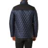 Vince Camuto Men’s Quilted Mix Media Jacket(Blue)