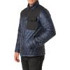 Vince Camuto Men’s Quilted Mix Media Jacket(Blue)