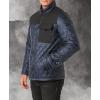 Vince Camuto Men’s Quilted Mix Media Jacket(Blue)