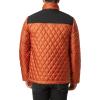 Vince Camuto Men’s Quilted Mix Media Jacket(Orange)