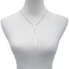 Vince Camuto Silvertone Lariat Y Necklace For Women