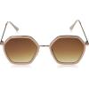 Vince Camuto Vc958 Chic UV Protective Geometric Sunglasses Luxe Gifts for Women, 55 mm(Nude & Rose Gold)