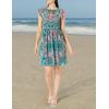 Vince Camuto Women’s Casual Float Babydoll Dress(Teal)
