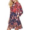 Vince Camuto Women’s Casual Printed Trapeze Dress(Persimmon)