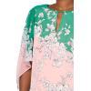 Vince Camuto Women’s Chiffon Sleeve Keyhole Shift Mini Dress(Green Multi)