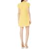 Vince Camuto Women’s Chiffon Tie Front Float with Short Ruffle Sleeve(Yellow)