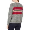 Vince Camuto Women’s Colorblock Fairisle Crewneck Sweater(Tulip Red)