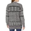 Vince Camuto Women’s Fairisle Open Front Cardigan(Rich Black)