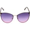 Vince Camuto Women’s Glamorous 100% UV Protective Square Sunglasses(Rose Gold)