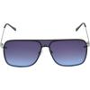 Vince Camuto Women’s Glamorous 100% UV Protective Square Sunglasses(Silver & Blue)