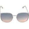 Vince Camuto Women’s Glamorous 100% UV Protective Square Sunglasses(Silver & Grey)