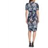 Vince Camuto Women’s Printed Sheath Dress(Navy-multi)