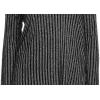 Vince Camuto Women’s Rib Stripe Lurex V-Neck Sweater(Rich Black)