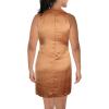Vince Camuto Women’s Sleeveless Halter Tie Neck Shift Mini Dress(Bronze)