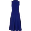 Vince Camuto Women’s Sleeveless V Neck Dress with Diagonal and Ruffled Hem, Cobalt