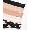 Vince Camuto Women’s Underwear, Breathable Seamless Thong, No Show Ladies Panties, 5 Pack(Black Floral (5 Pack))