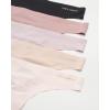 Vince Camuto Women’s Underwear, Breathable Seamless Thong, No Show Ladies Panties, 5 Pack(Rose Assorted (5 Pack))